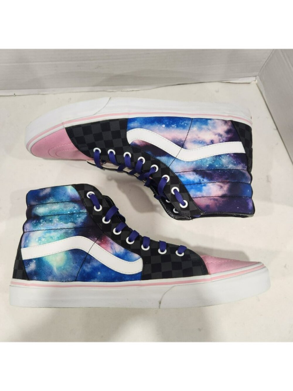 Vans SK8-Hi Classic High Top Sneakers Black Pink Canvas Men's 14 Magnus Infinity - Picture 4 of 9
